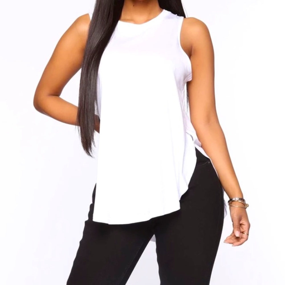 Fashion Nova Laid back white tank